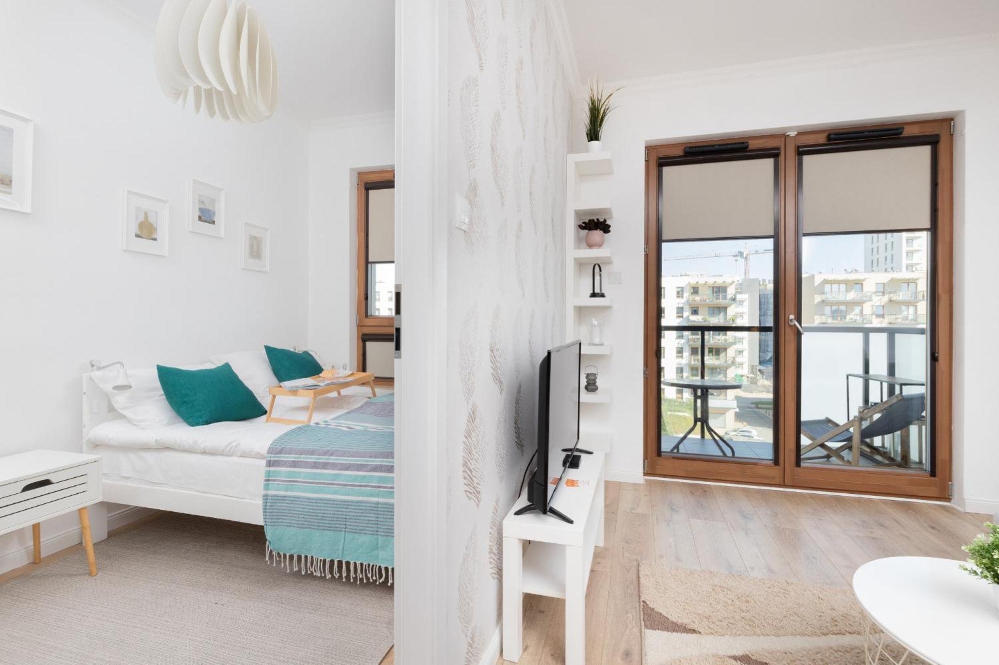 Starowiejska Apartment With Balcony Next To Arena Gdansk Stadium By Noclegi Renters Dış mekan fotoğraf