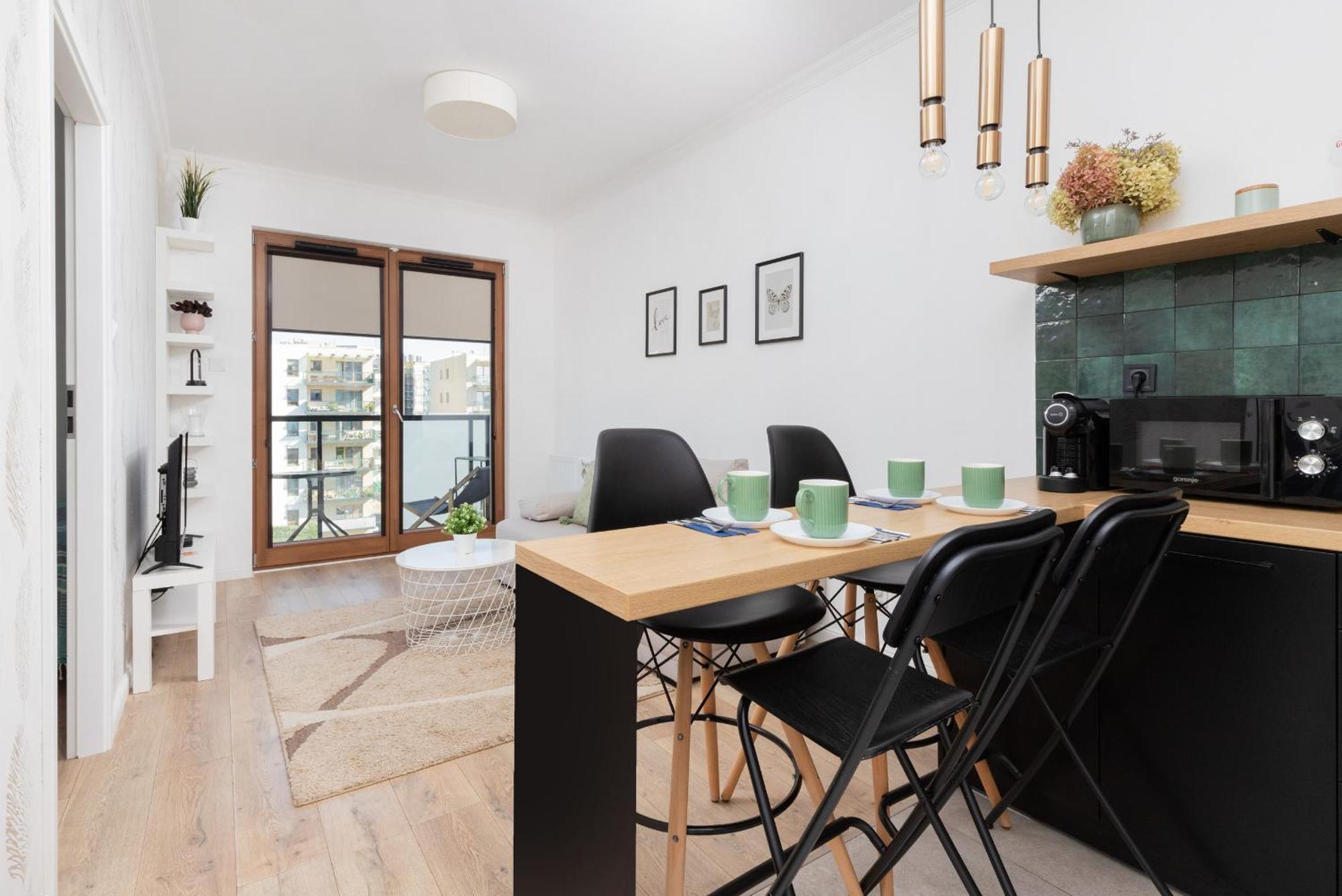 Starowiejska Apartment With Balcony Next To Arena Gdansk Stadium By Noclegi Renters Dış mekan fotoğraf