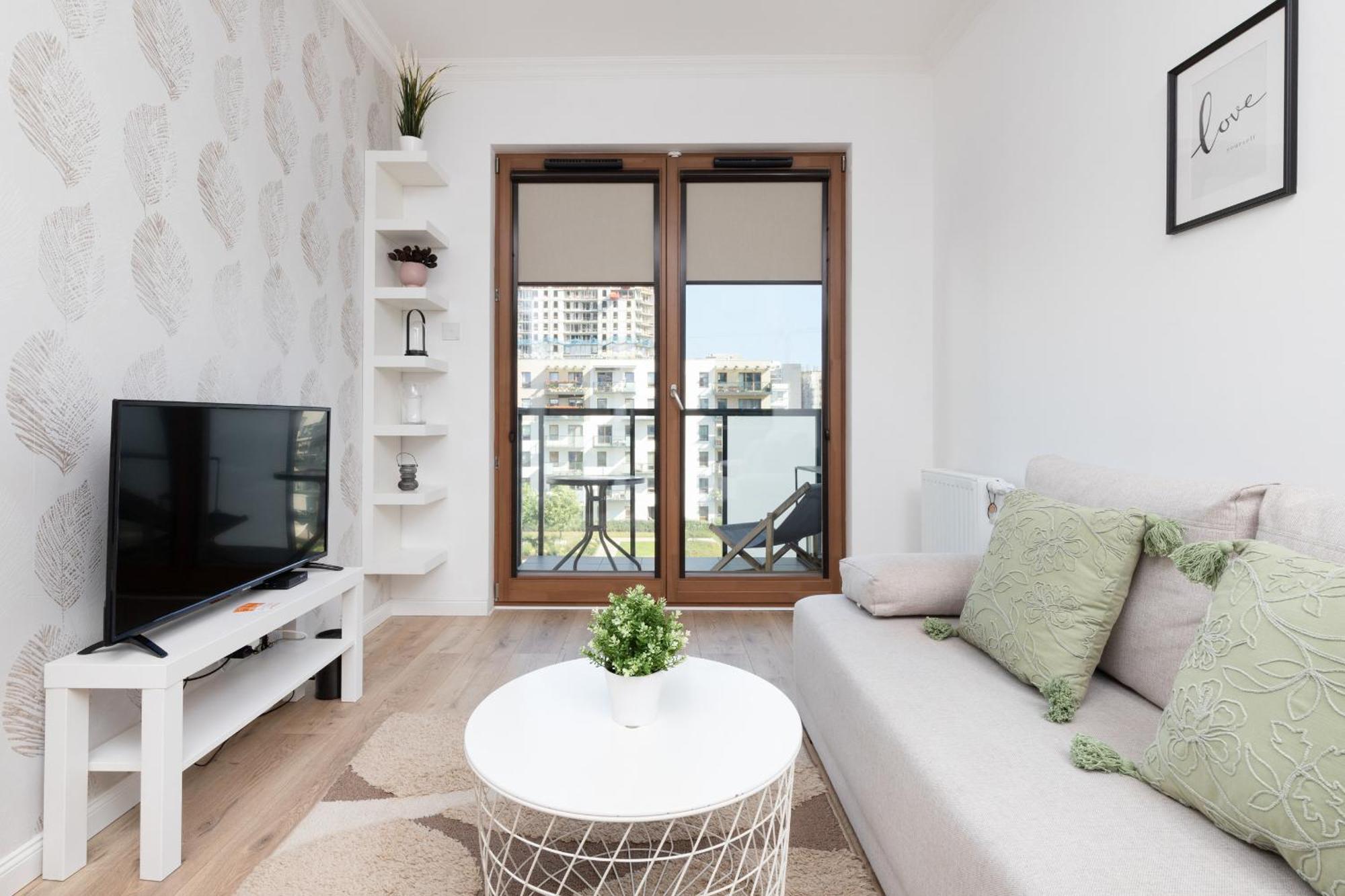 Starowiejska Apartment With Balcony Next To Arena Gdansk Stadium By Noclegi Renters Dış mekan fotoğraf